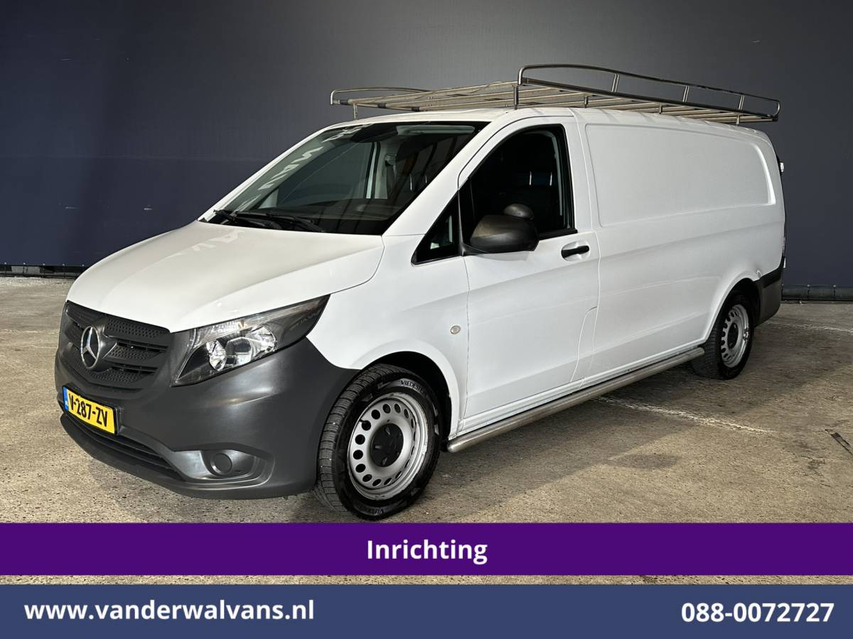 Mercedes-Benz Vito Mercedes-Benz Vito 114 CDI 136pk L3H1 Inrichting Euro6 Airco | Camera | Navigatie | Imperiaal | Trekhaak Sidebars, Bijrijdersbank