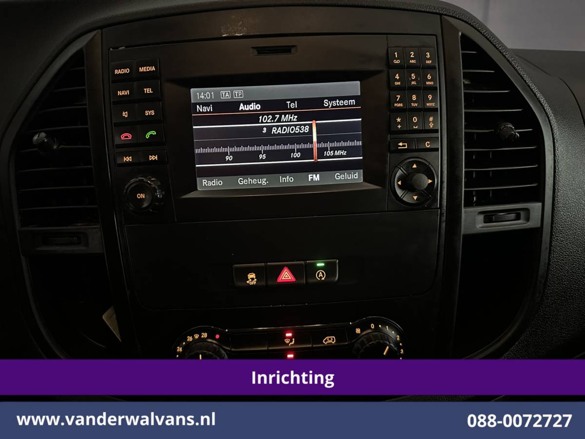 Mercedes-Benz Vito Mercedes-Benz Vito 114 CDI 136pk L3H1 Inrichting Euro6 Airco | Navigatie | Camera | Imperiaal | Trekhaak Sidebars, Bijrijdersbank
