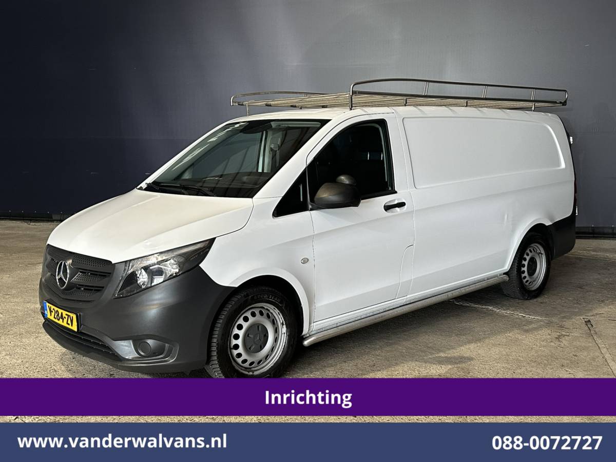 Mercedes-Benz Vito Mercedes-Benz Vito 114 CDI 136pk L3H1 Inrichting Euro6 Airco | Navigatie | Camera | Imperiaal | Trekhaak Sidebars, Bijrijdersbank