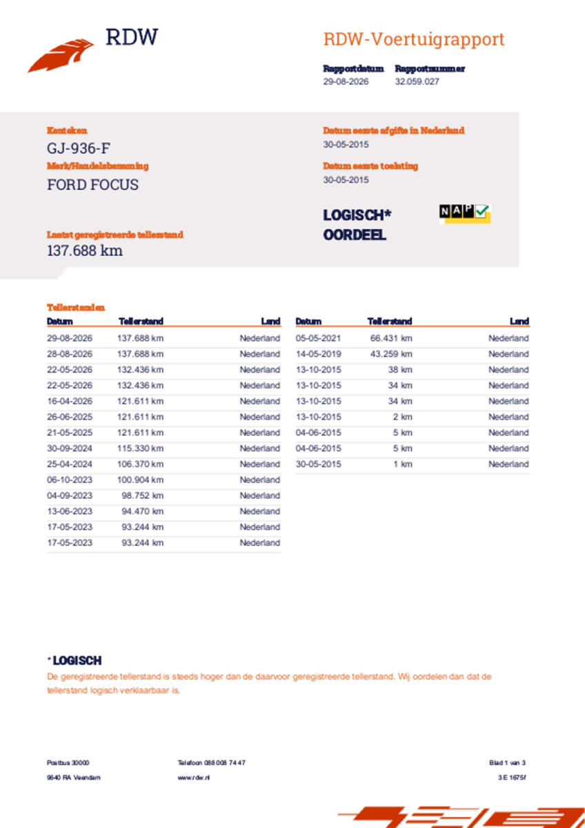 Ford Focus Ford Focus Wagon 1.0 Titanium Edition|1e Eigenaar|D-riem v.v.|Navigatie|Cruise|Climatronic|Trekhaak|PDC|Nieuwe APk|NAP|