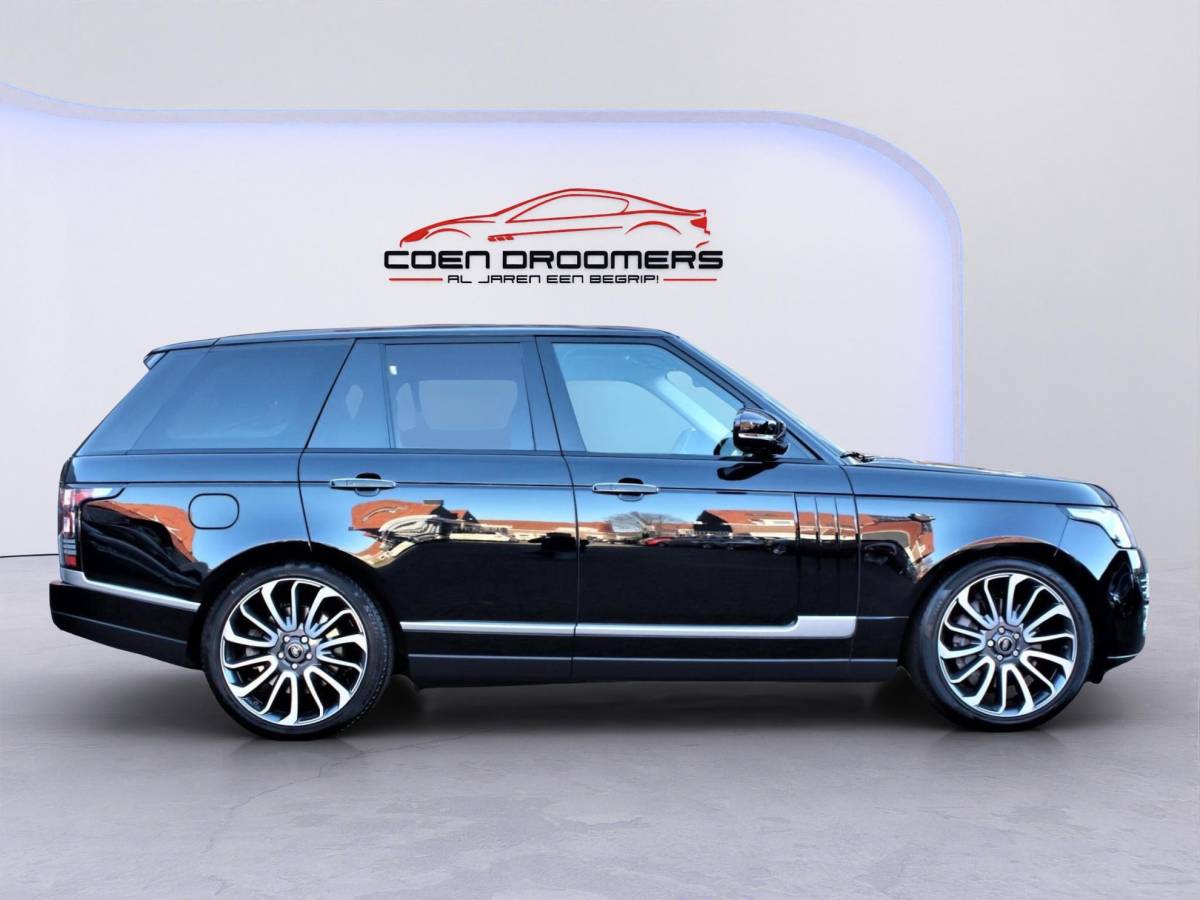 Land Rover Range Rover Land Rover Range Rover Autobiography Dynamic 5.0 V8 552PK/Apple Carplay/Panorama dak/Leder/Prof. Sound System/Adaptieve Cruise/Koelkast V+A/Tv schermen/Eletr. trekhaak/22″Velgen(MET GARANTIE*)