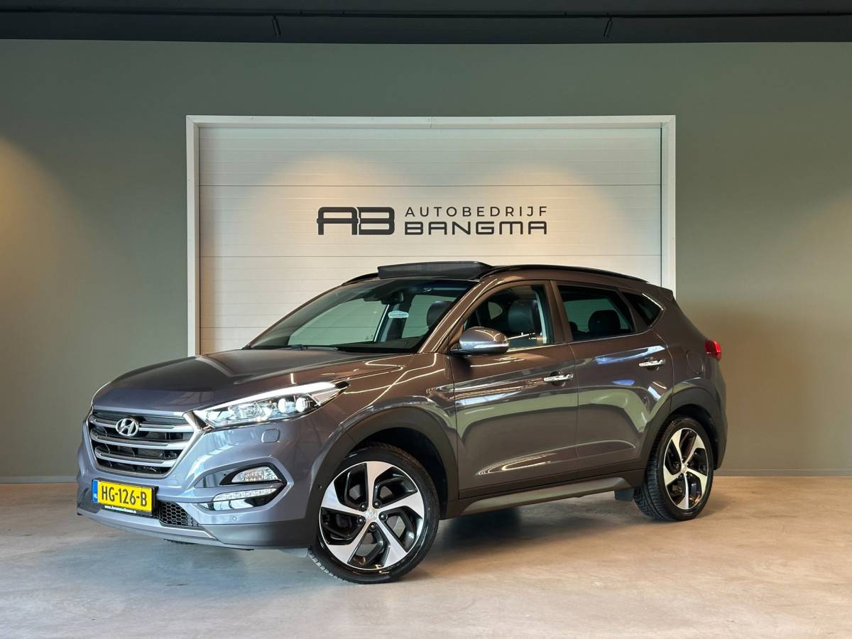 Hyundai Tucson Hyundai Tucson 1.6 T-GDi 4WD AUTOMAAT PREMIUM|CLIMA AIRCO|PANORAMADAK|CRUISECONTROL|LEDEREN BEKLEDING|TREKHAAK|XENON|NAVIGATIE|NAP