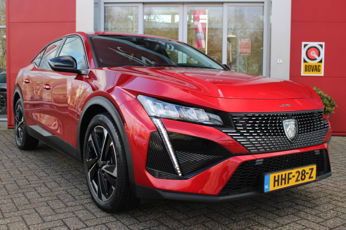 Peugeot 408 Peugeot 408 1.2 Hybrid 145PK ALLURE | ACHTERUITRIJ CAMERA | KEYLESS ENTRY/START | DRAADLOOS APPLE CARPLAY/ANDROID AUTO | DRAADLOOS TELEFOONLADEN | DAB+ RADIO | NAVIGATIE | ADAPTIVE CRUISE CONTROL | 19″ LICHTMETALEN VELGEN | PARKEERSENSOREN ACHTER |