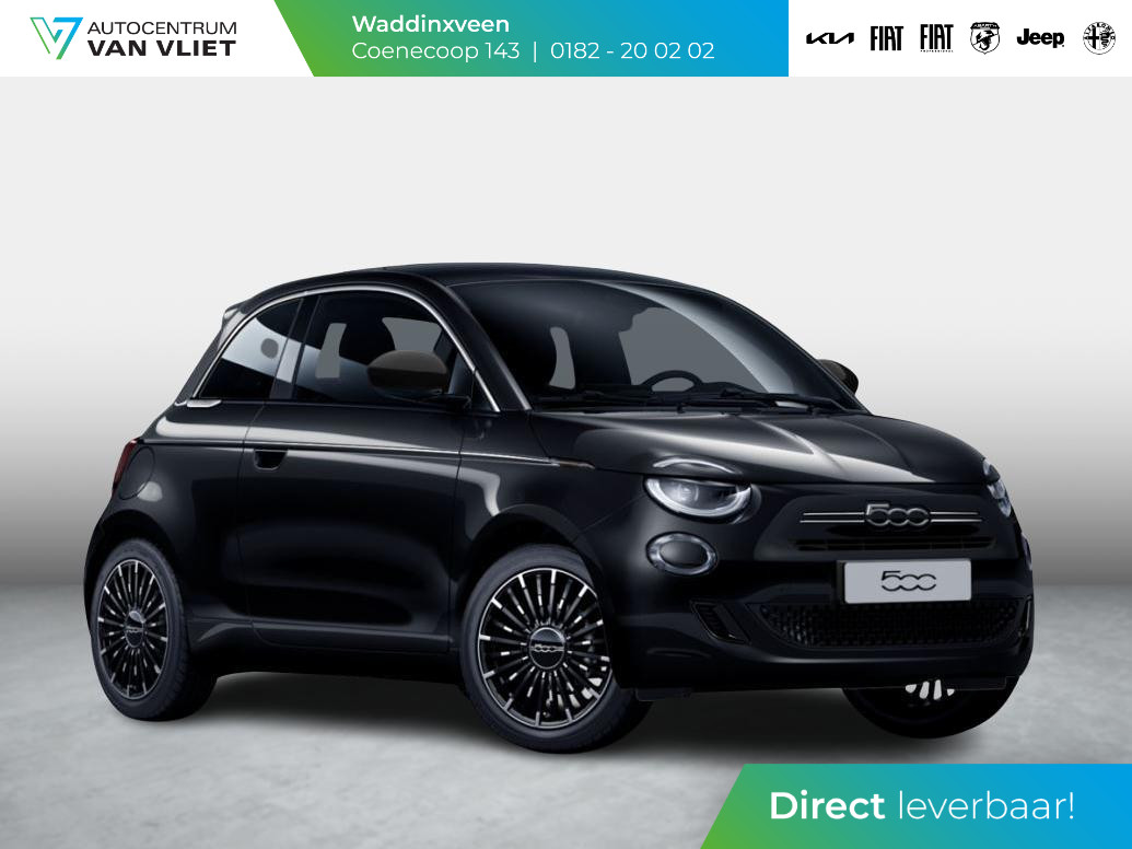 Fiat 500 Fiat 500 Hybrid La Prima | Uit voorraad leverbaar | Clima | LED | PDC | JBL Premium Audio | 17″ | Camera | Canneloni Ivory/Piombo interieur