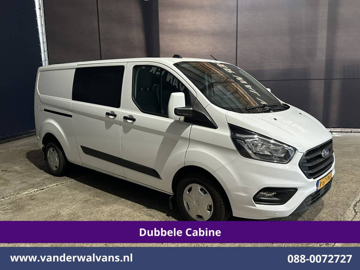 Ford Transit Custom Ford Transit Custom 2.0 TDCI 130pk L2H1 Dubbele Cabine Euro6 Airco | 6-Zits | Camera | Apple Carplay | Cruisecontrol Android Auto, Stoelverwarming, Parkeersensoren, Achterklep