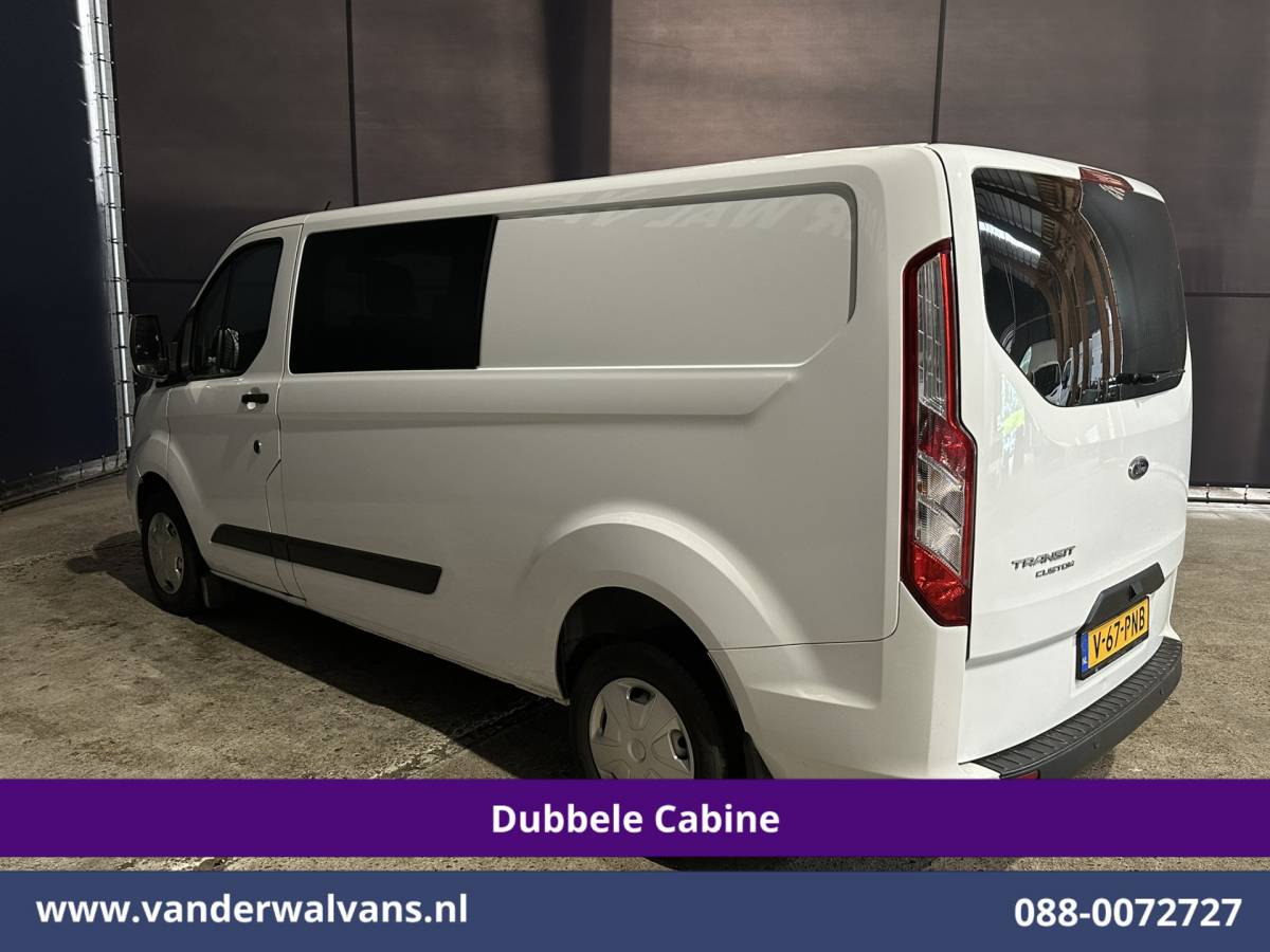 Ford Transit Custom Ford Transit Custom 2.0 TDCI 130pk L2H1 Dubbele Cabine Euro6 Airco | 6-Zits | Camera | Apple Carplay | Cruisecontrol Android Auto, Stoelverwarming, Parkeersensoren, Achterklep