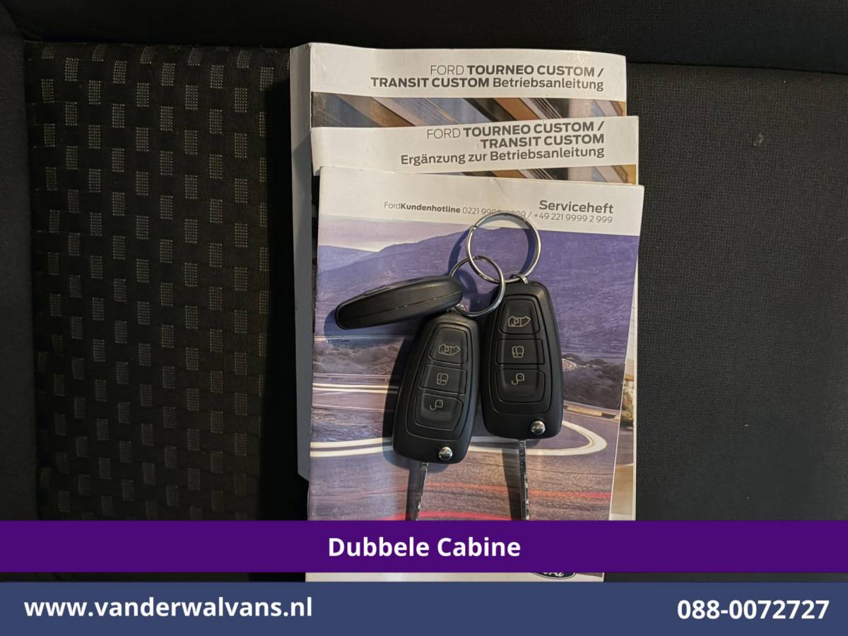 Ford Transit Custom Ford Transit Custom 2.0 TDCI 130pk L2H1 Dubbele Cabine Euro6 Airco | 6-Zits | Camera | Apple Carplay | Cruisecontrol Android Auto, Stoelverwarming, Parkeersensoren, Achterklep
