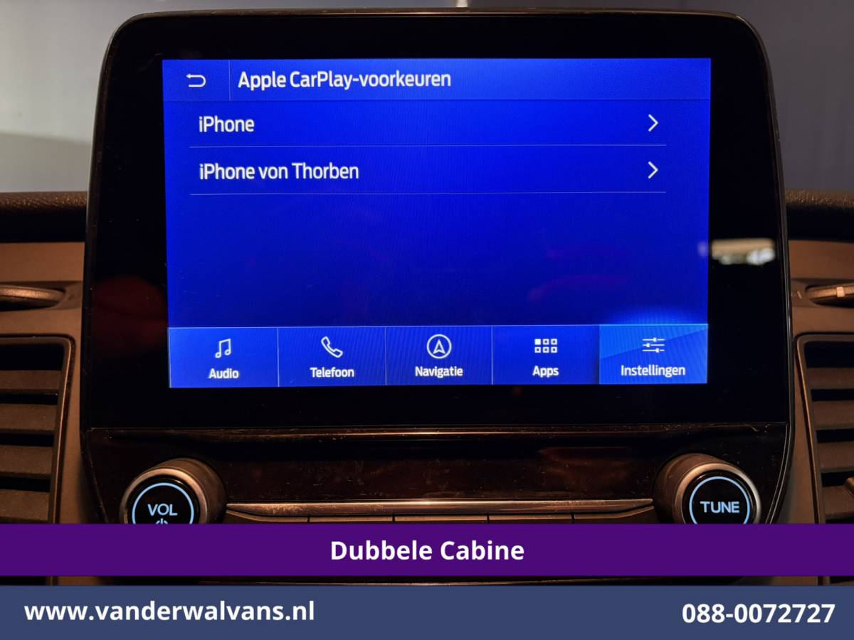 Ford Transit Custom Ford Transit Custom 2.0 TDCI 130pk L2H1 Dubbele Cabine Euro6 Airco | 6-Zits | Camera | Apple Carplay | Cruisecontrol Android Auto, Stoelverwarming, Parkeersensoren, Achterklep