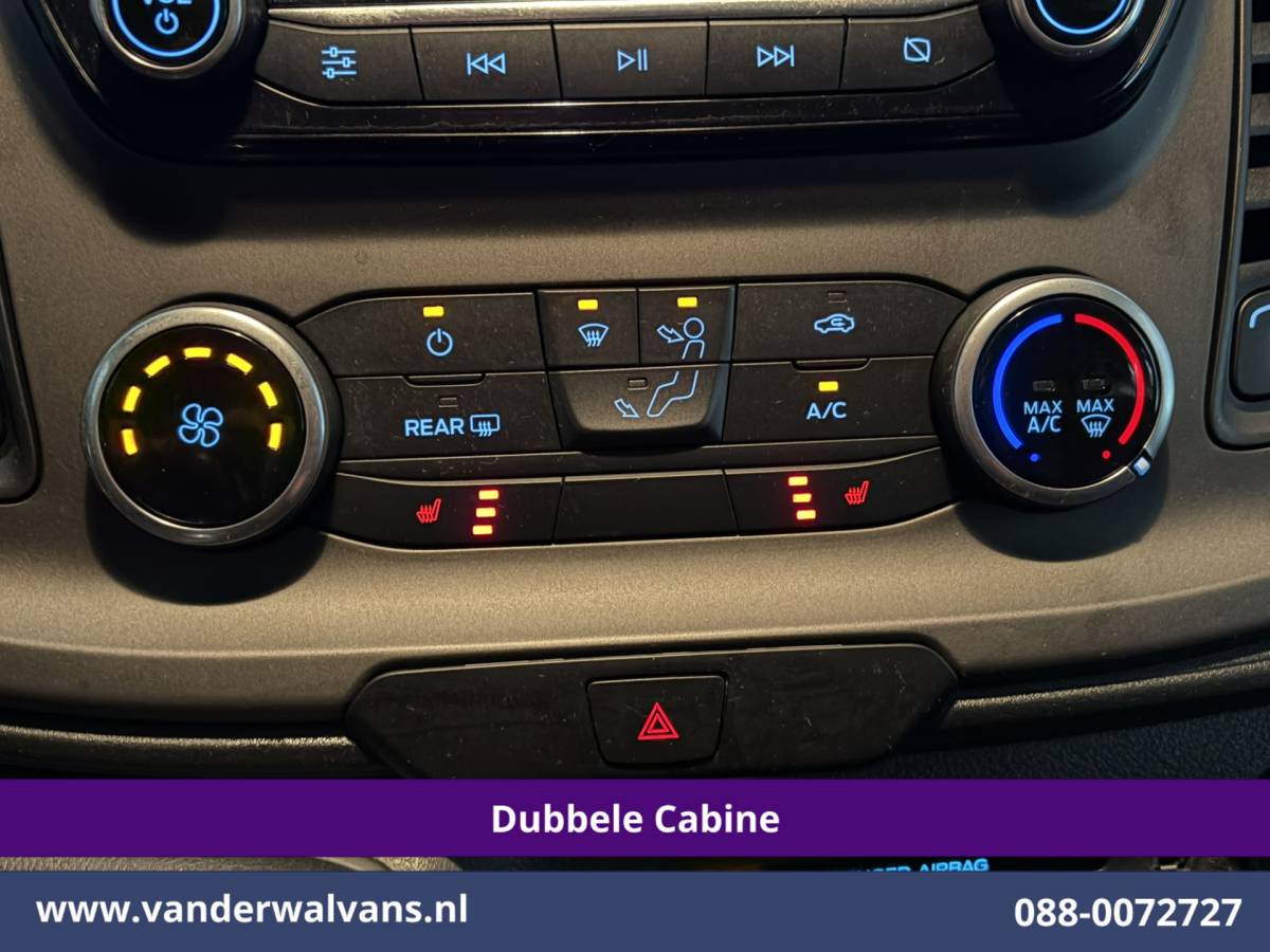 Ford Transit Custom Ford Transit Custom 2.0 TDCI 130pk L2H1 Dubbele Cabine Euro6 Airco | 6-Zits | Camera | Apple Carplay | Cruisecontrol Android Auto, Stoelverwarming, Parkeersensoren, Achterklep