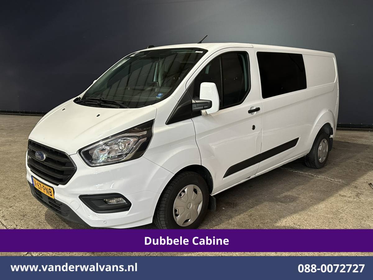 Ford Transit Custom Ford Transit Custom 2.0 TDCI 130pk L2H1 Dubbele Cabine Euro6 Airco | 6-Zits | Camera | Apple Carplay | Cruisecontrol Android Auto, Stoelverwarming, Parkeersensoren, Achterklep