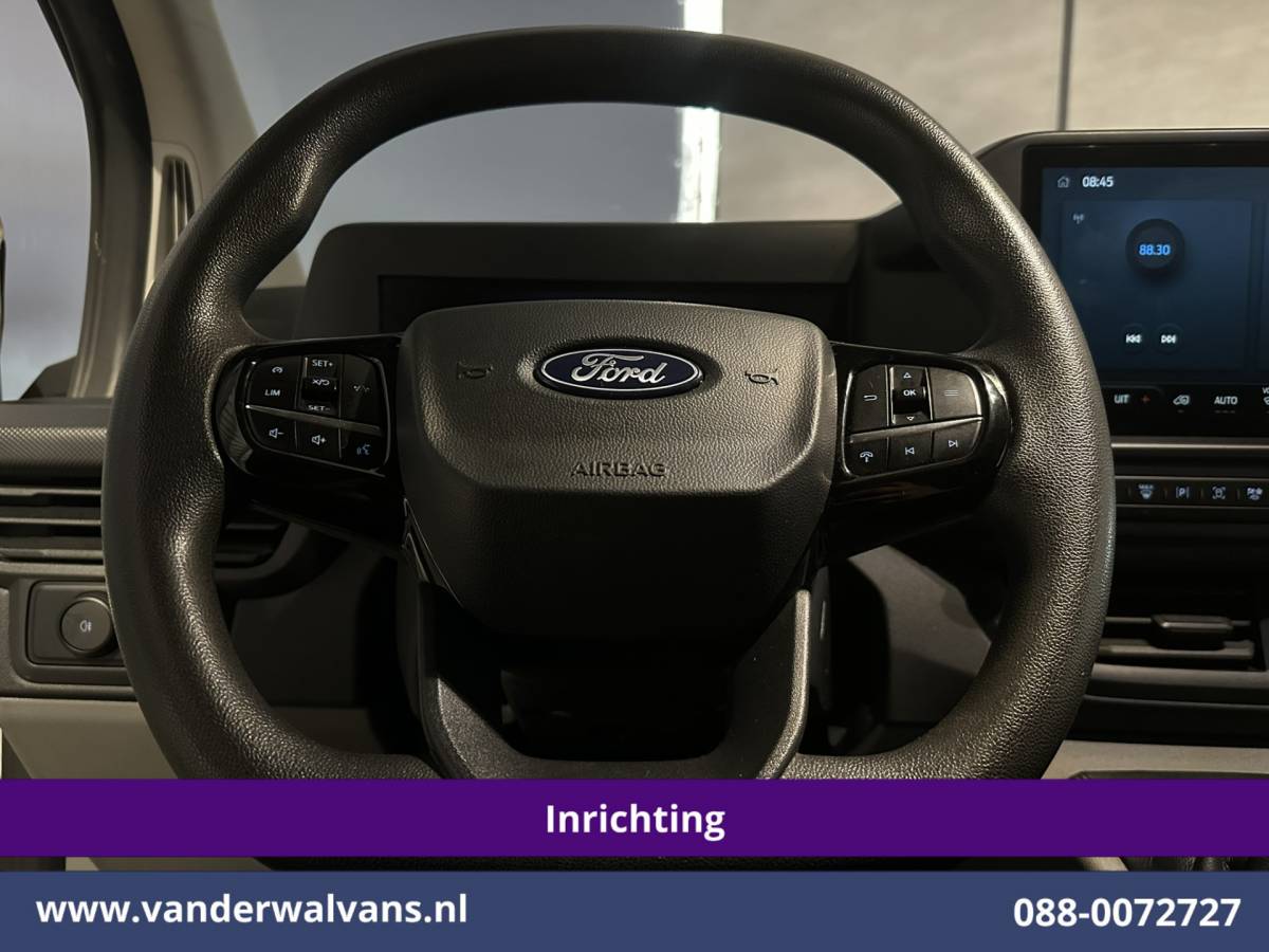 Ford Transit Custom Ford Transit Custom 2.0 TDCI 150pk L1H1 Inrichting Euro6 Airco | Camera | LED | Apple Carplay | Cruisecontrol Android Auto, 2590kg Trekhaak, Verwarmde voorruit, Stoelverwarming, Parkeersensoren, Dakdragers, Bijrijdersbank