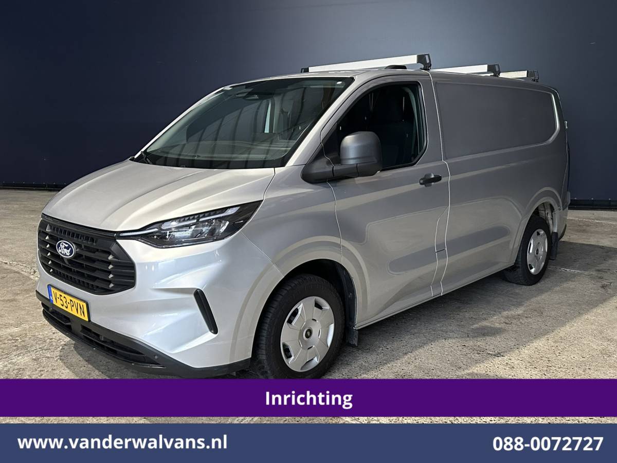 Ford Transit Custom Ford Transit Custom 2.0 TDCI 150pk L1H1 Inrichting Euro6 Airco | Camera | LED | Apple Carplay | Cruisecontrol Android Auto, 2590kg Trekhaak, Verwarmde voorruit, Stoelverwarming, Parkeersensoren, Dakdragers, Bijrijdersbank