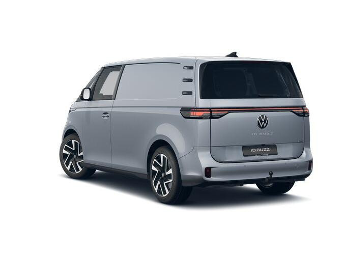 Volkswagen ID. Buzz Cargo Volkswagen Bedrijfswagens ID. Buzz Cargo Bulli Limited Signature Edition 79kWh 340pk 4M 737747 · ECO-lederen bekleding · 20″ LM velgen · Voor en achter spoiler · Zwarte grill ·