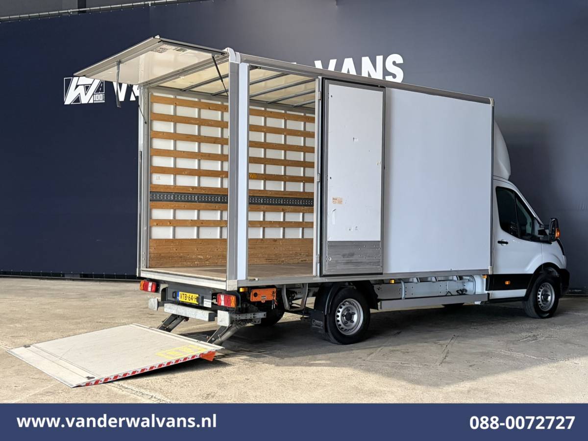 Ford Transit Ford Transit 2.0 TDCI 130pk Bakwagen 232cm Hoog Laadklep Zijdeur Euro6 Airco | Lat om Lat betimmering Bijrijdersbank, 904kg laadvermogen