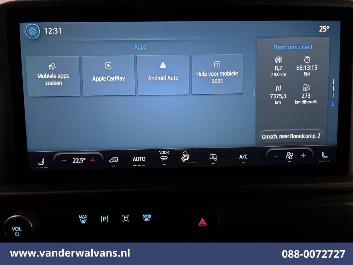 Ford Transit Custom Ford Transit Custom 2.0 TDCI 136pk L1H1 Euro6 Airco | Camera | Navigatie | LED | Apple Carplay | Adaptieve Cruisecontrol Android Auto, Verwarmde voorruit, Stoelverwarming, Parkeersensoren, Bijrijdersbank, 2590kg trekvermogen