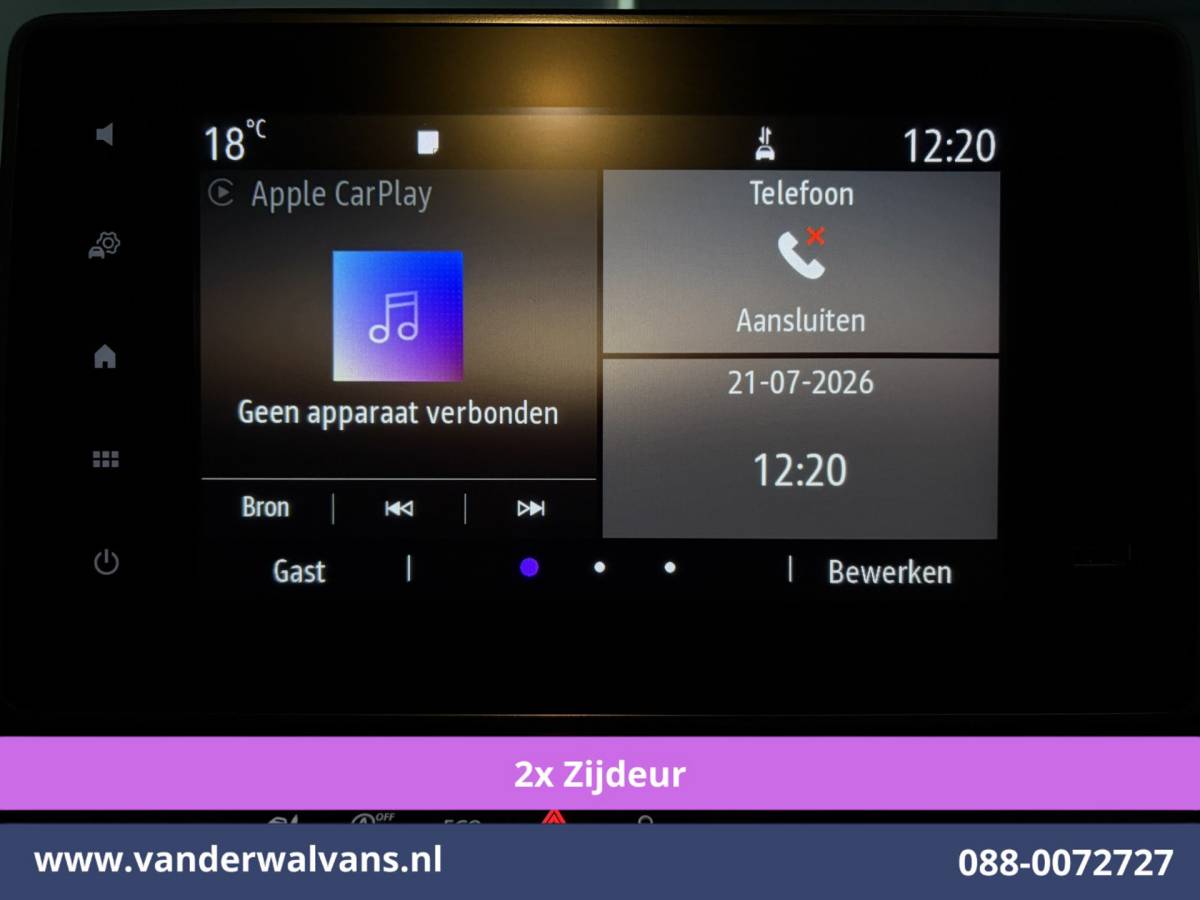 Renault Trafic Renault Trafic 2.0 dCi 131pk L2H1 Euro6 Airco | 2x zijdeur | LED | Apple Carplay | Cruisecontrol Parkeersensoren, Bijrijdersbank, 2500kg trekvermogen