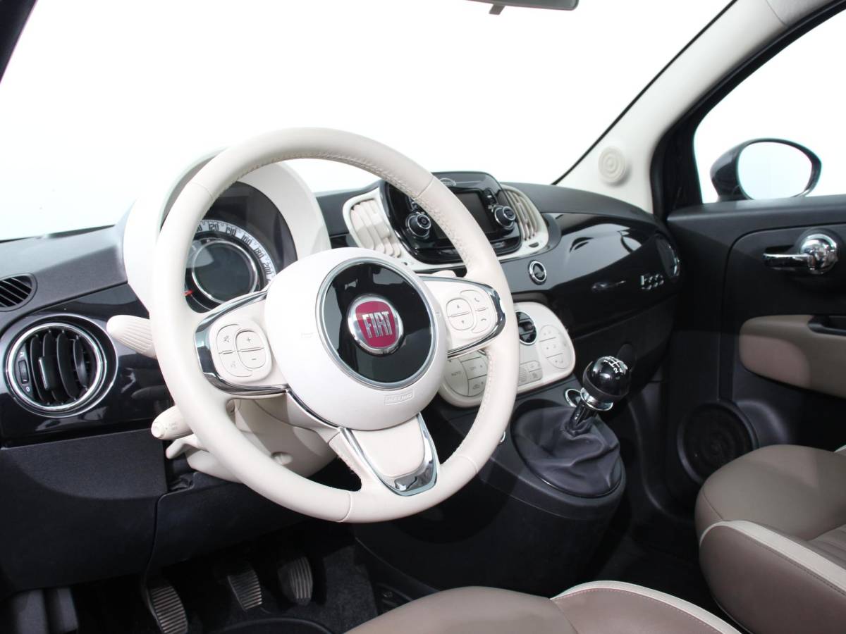 Fiat 500 Fiat 500 1.2 Lounge Navigatie Leder Interieur Climate Control Panoramadak Parkeer sensoren