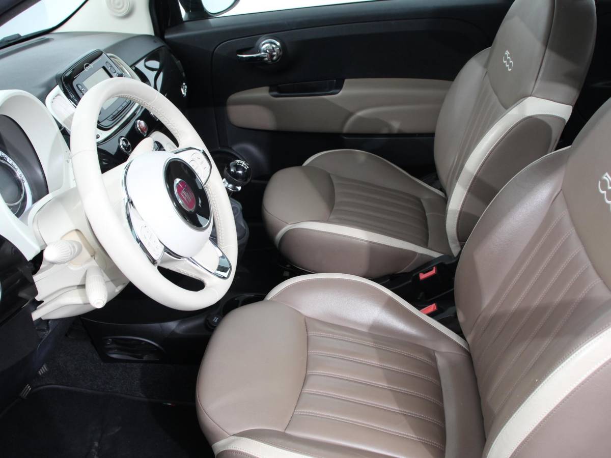 Fiat 500 Fiat 500 1.2 Lounge Navigatie Leder Interieur Climate Control Panoramadak Parkeer sensoren