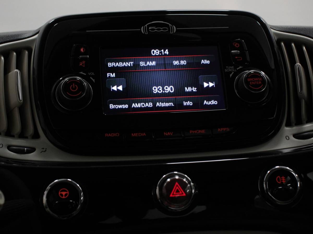 Fiat 500 Fiat 500 1.2 Lounge Navigatie Leder Interieur Climate Control Panoramadak Parkeer sensoren