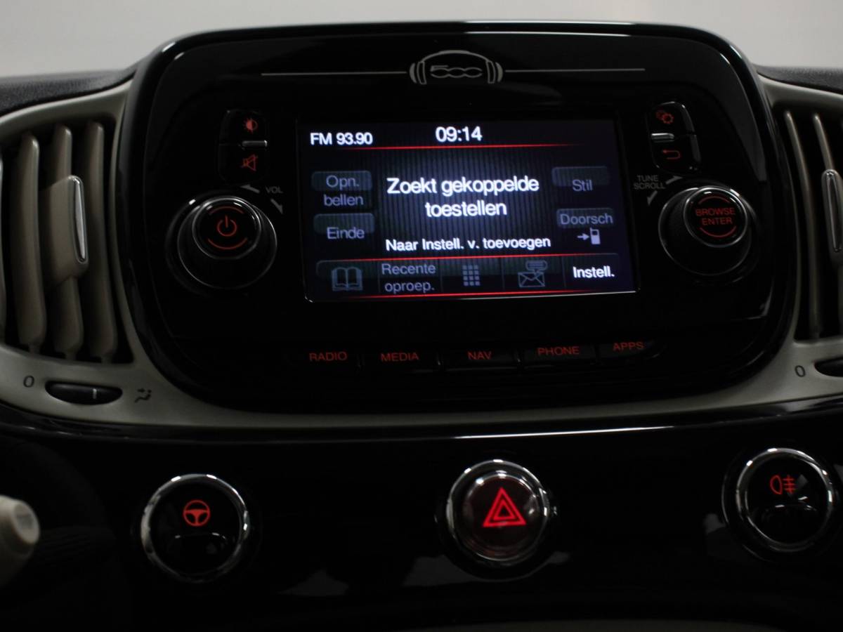 Fiat 500 Fiat 500 1.2 Lounge Navigatie Leder Interieur Climate Control Panoramadak Parkeer sensoren