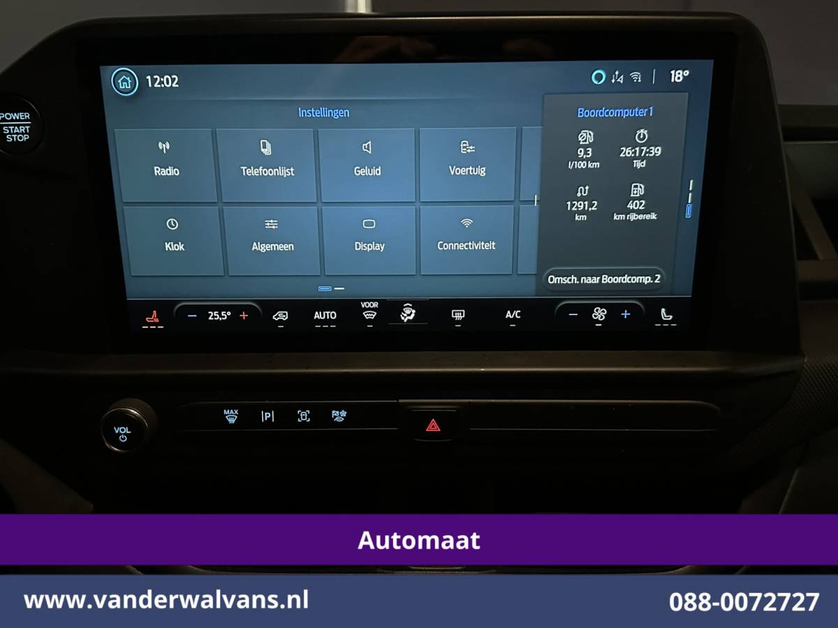 Ford Transit Custom Ford Transit Custom 2.0 TDCI 170pk Automaat L2H1 Euro6 Airco | Camera | Apple Carplay | LED | Cruisecontrol Android Auto, Verwarmde voorruit, Stoelverwarming, Parkeersensoren, Bijrijdersbank
