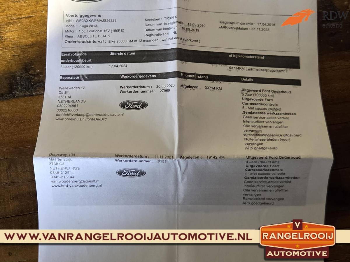 Ford Kuga Ford Kuga 1.5 EcoBoost Titanium, trekh. (2000kg), winterpakket, clima, cruise