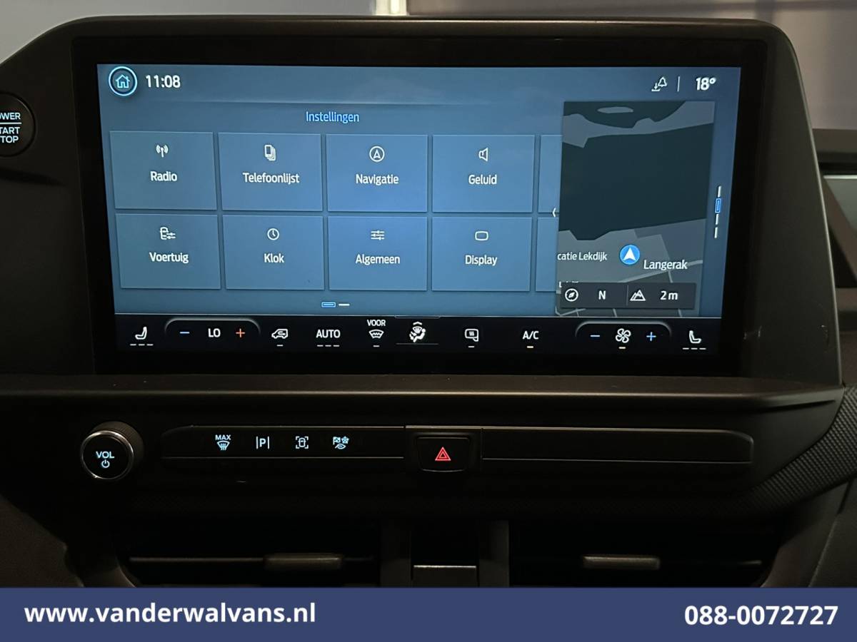 Ford Transit Custom Ford Transit Custom 2.0 TDCI 136pk L1H1 Euro6 Airco | Navigatie | LED | Apple Carplay | Adaptieve Cruisecontrol | Leder Stuur Android Auto, Verwarmde voorruit, Stoelverwarming, Parkeersensoren, Bijrijdersbank, 2590kg trekvermogen