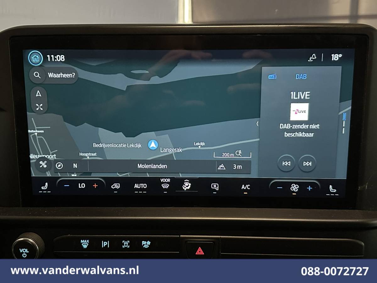 Ford Transit Custom Ford Transit Custom 2.0 TDCI 136pk L1H1 Euro6 Airco | Navigatie | LED | Apple Carplay | Adaptieve Cruisecontrol | Leder Stuur Android Auto, Verwarmde voorruit, Stoelverwarming, Parkeersensoren, Bijrijdersbank, 2590kg trekvermogen
