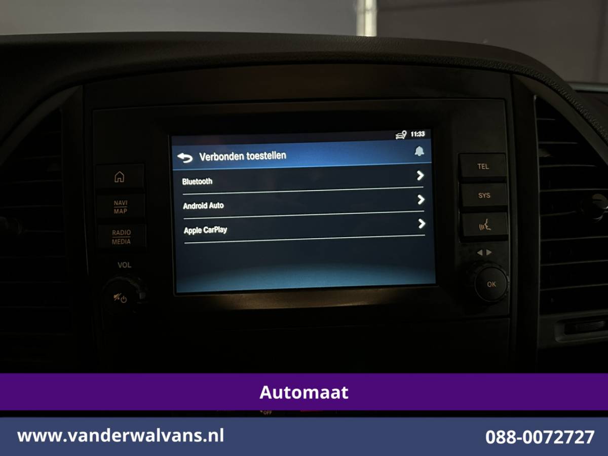 Mercedes-Benz Vito Mercedes-Benz Vito 114 CDI 136pk 9G-Tronic Automaat  L2H1 Inrichting Euro6 Airco | Camera | Navigatie | Apple Carplay Android Auto, Cruisecontrol, Trekhaak, Parkeersensoren, Bijrijdersbank