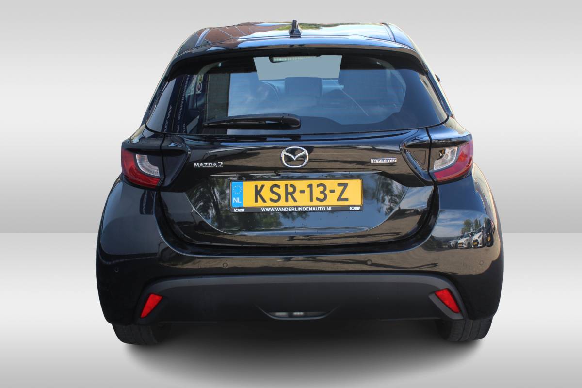 Mazda 2 Hybrid Mazda 2 Hybrid 1.5 Exclusive-line Cruise control adaptief met stop&go I Dodehoek detectie l Parkeersensor achter I Parkeersensor voor l Parkeercamera l Nieuw model