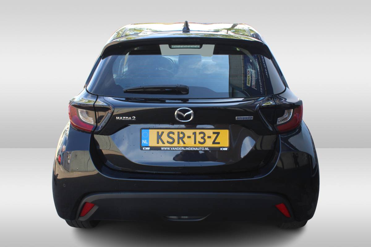 Mazda 2 Hybrid Mazda 2 Hybrid 1.5 Exclusive-line Cruise control adaptief met stop&go I Dodehoek detectie l Parkeersensor achter I Parkeersensor voor l Parkeercamera l Nieuw model
