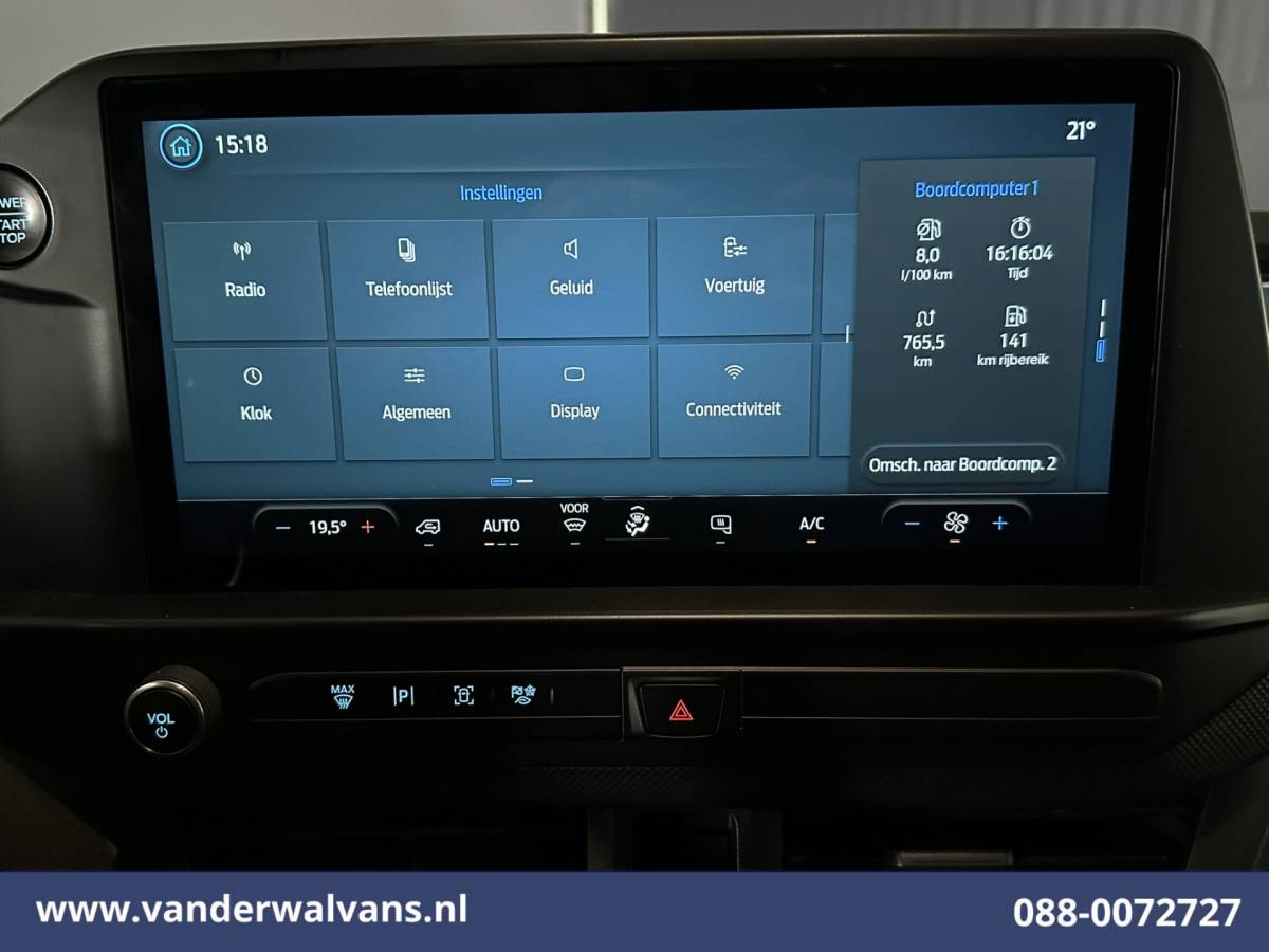 Ford Transit Custom Ford Transit Custom 2.0 TDCI 136pk L2H1 Euro6 Airco | Camera | Apple Carplay | LED | Cruisecontrol | Leder Android Auto, Verwarmde voorruit, Parkeersensoren, Bijrijdersbank