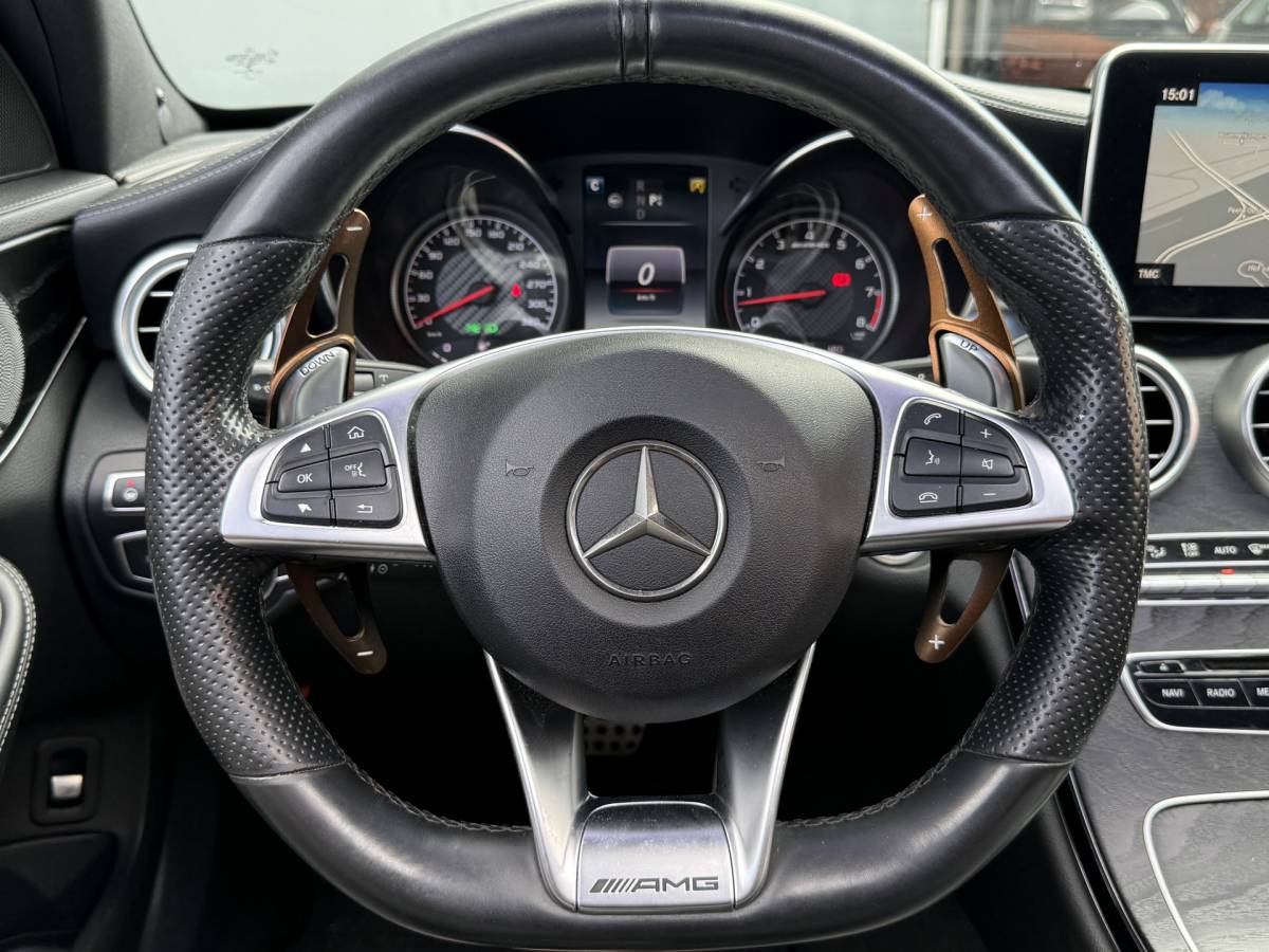 Mercedes-Benz C-Klasse Mercedes-Benz C-klasse 63-AMG Estate BWJ 2017 | 476 PK | BURMESTER | PANO | ADAPT. CRUISE | AUTO PILOT | MULTIBEAM | HUD | MEMORY | DODE HOEK | VOL LEDER | CAM. | SPORTUITLAAT | VERLAAGD | STOELVERW. |