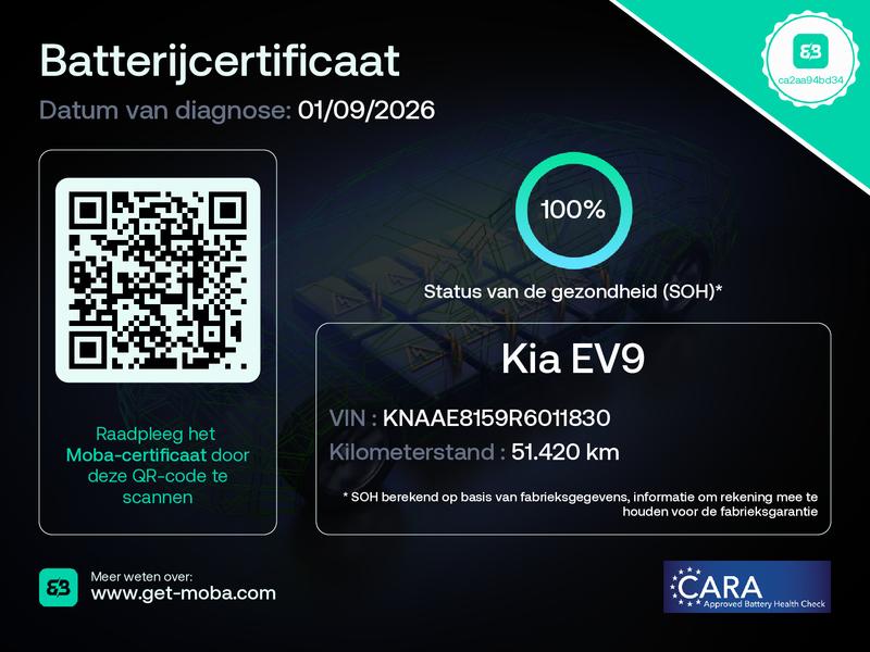 Kia EV9 Kia EV9 GT-Line AWD 99.8 kWh |NAP|BTW|PANO