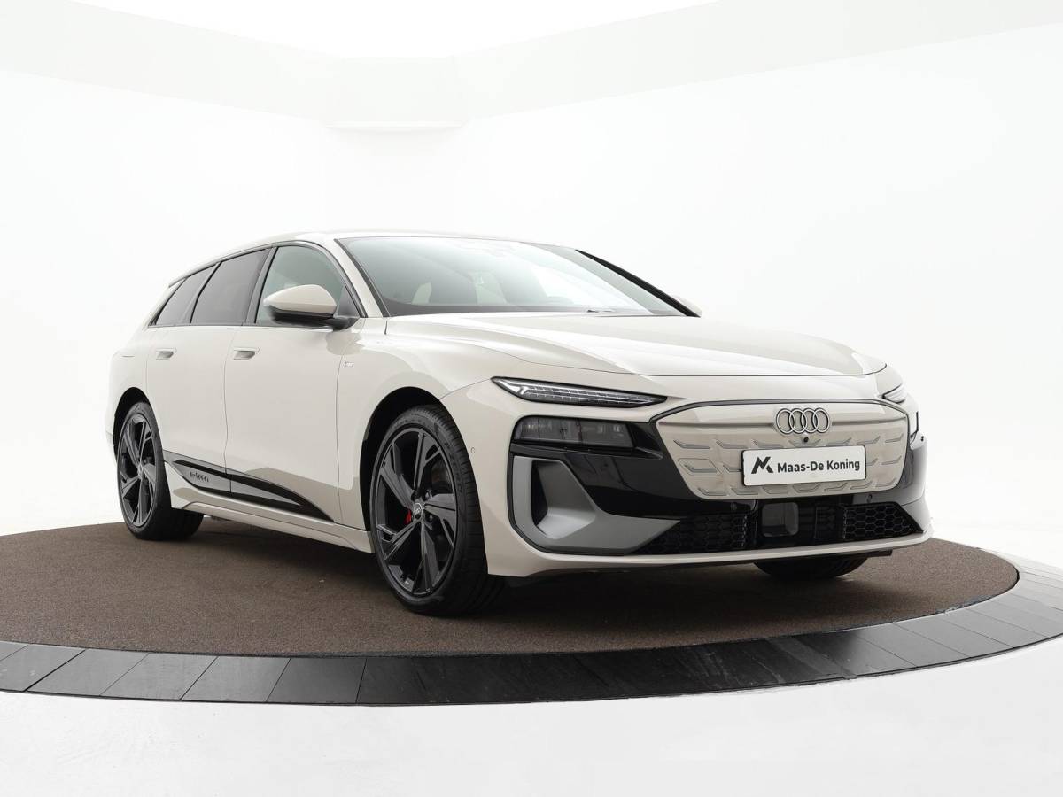 Audi A6 Avant e-tron Audi A6 Avant e-tron S edition 286pk 83 kWh · SOH 97,3% · Warmtepomp · Wegklapbare Trekhaak · 360 Camera · Elek. Voorstoelen · 21” Inch · Achterbank verwarmd · Garantie t/m 09-01-2031 of 100.000km