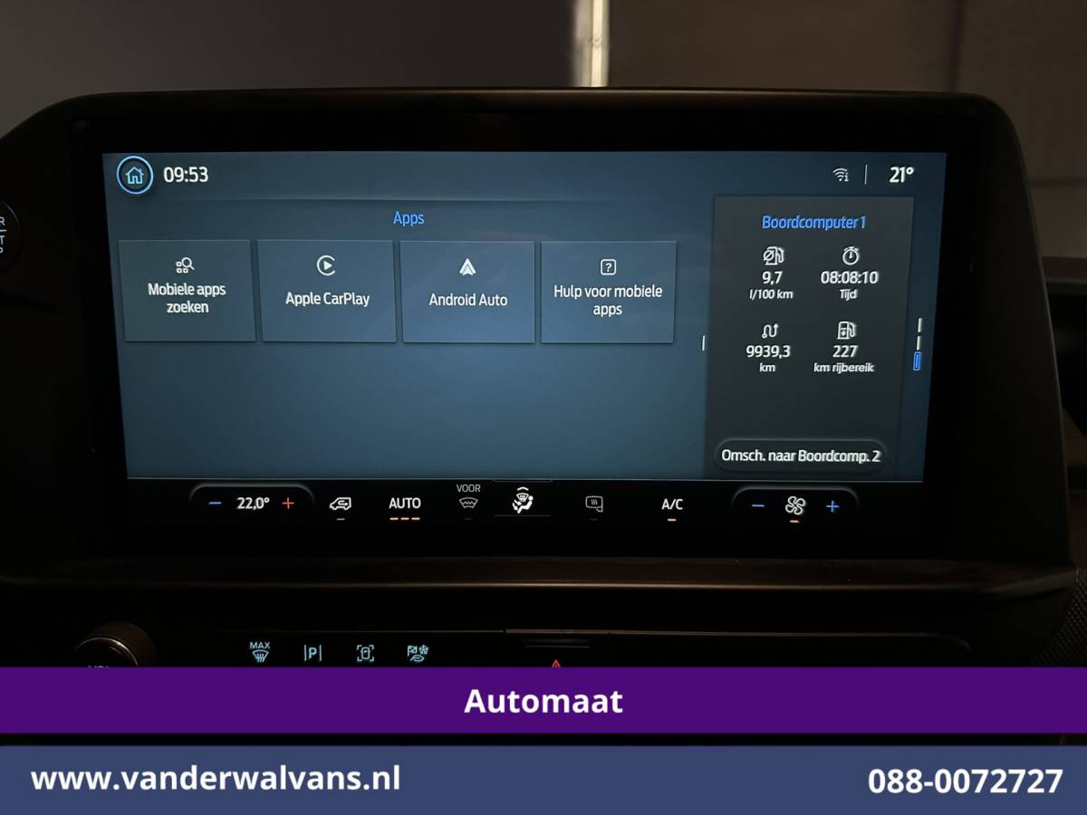 Ford Transit Custom Ford Transit Custom 2.0 TDCI 136pk Automaat L1H1 Euro6 Airco | Camera | LED | Apple Carplay | Cruisecontrol Android Auto, Verwarmde voorruit, Parkeersensoren, Bijrijdersbank