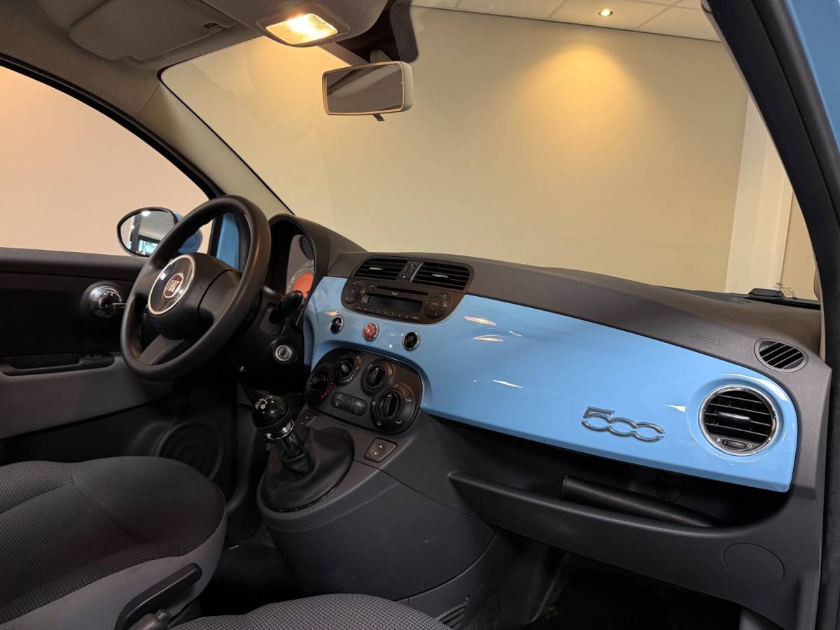 Fiat 500 Fiat 500 1.0 TwinAir Pop *Baby Blue* Top onderhouden! Airco|Isofix|NAP|Origineel NL|Prachtige kleur!