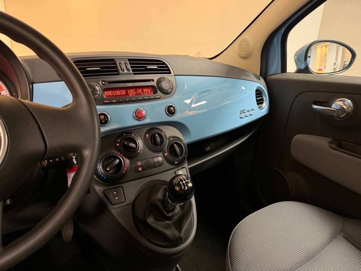 Fiat 500 Fiat 500 1.0 TwinAir Pop *Baby Blue* Top onderhouden! Airco|Isofix|NAP|Origineel NL|Prachtige kleur!