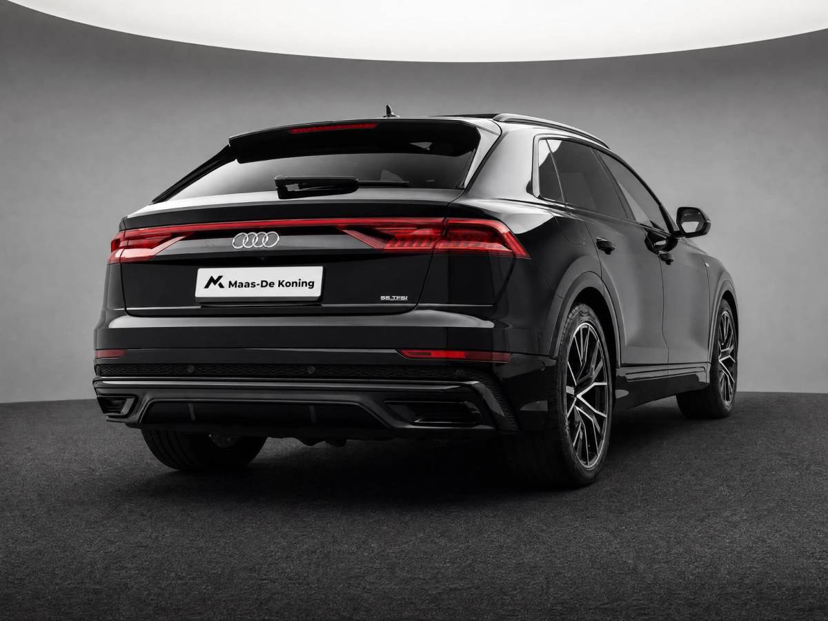 Audi Q8 Audi Q8 55 TFSI 340pk Tiptronic Quattro Pro Line S · Panoramadak · Leder · Luchtvering · 360 Camera · Stoelmassage · Stoelventilatie · 22” Inch · Bang & Olufsen ·