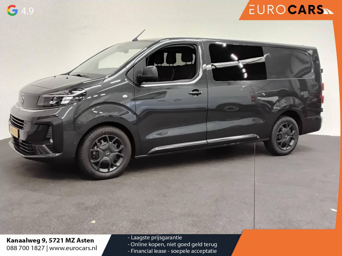 Opel Vivaro Opel Vivaro 1.5 Diesel 120pk L3 Dubbele Cabine Apple Carplay /  Android Auto Parkeersensoren V+A Trekhaak Camera Navigatie Cruise Control LED koplampen houten afwerking laadruimte