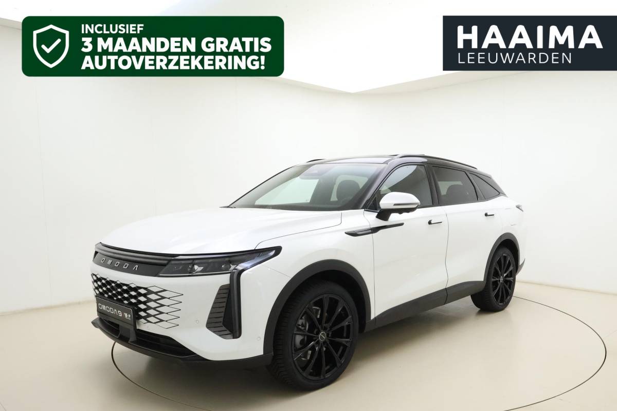 Omoda 9 SHS Omoda 9 1.5T-GDi SHS-P Premium Black Edition | 21” lichtmetalen velgen | Zwart dak | Instelbare vering | Stoelmassage | Panoramadak | HUD | Camera’s rondom | All season banden