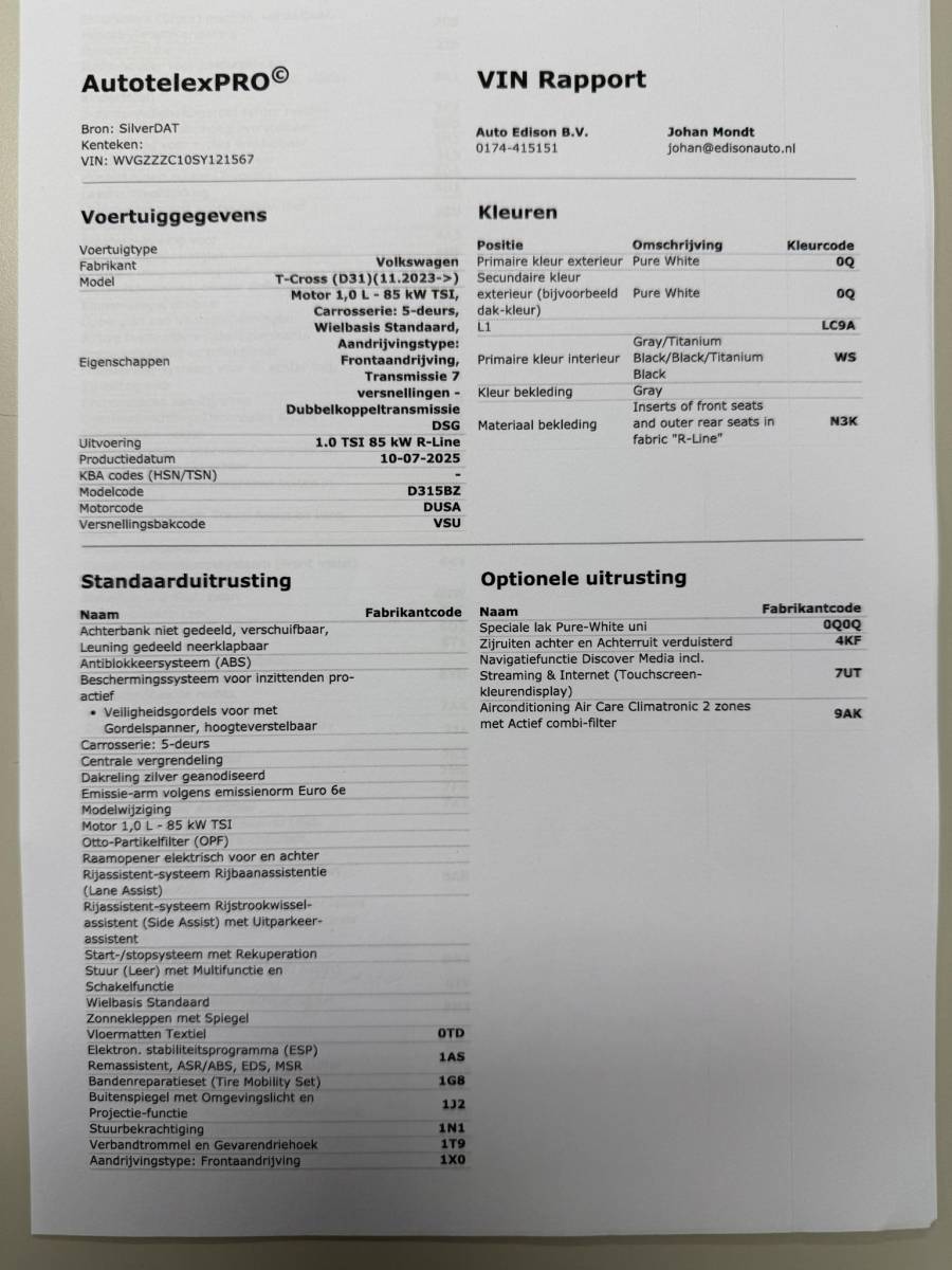 Volkswagen T-Cross Volkswagen T-Cross 1.0 TSI R-Line Edition DSG 116PK *NAVI*APP*MATRIX*