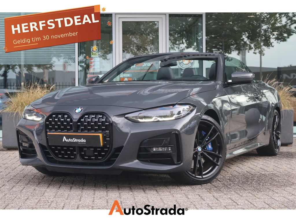 BMW 4 Serie BMW 4-Serie Cabrio (g23) 420i M-Sport 184pk | Dravitgrau | Carbon | ACC | Climate | HUD | Stoelverwarming | Camera