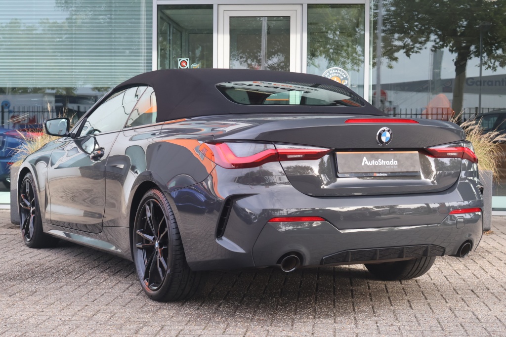 BMW 4 Serie BMW 4-Serie Cabrio (g23) 420i M-Sport 184pk | Dravitgrau | Carbon | ACC | Climate | HUD | Stoelverwarming | Camera