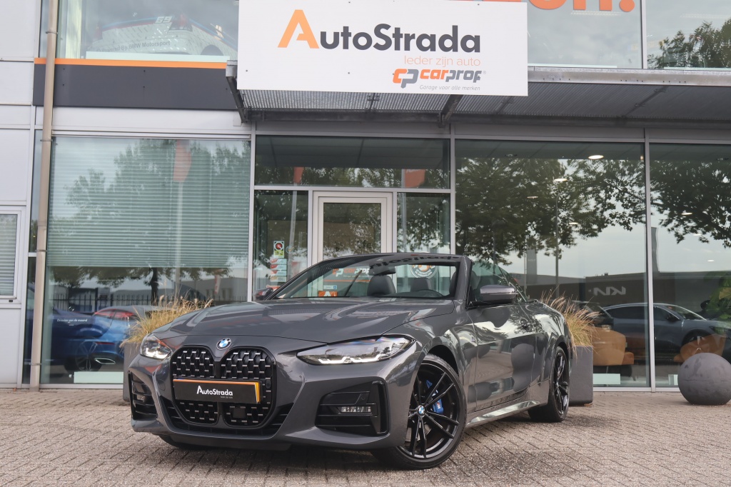 BMW 4 Serie BMW 4-Serie Cabrio (g23) 420i M-Sport 184pk | Dravitgrau | Carbon | ACC | Climate | HUD | Stoelverwarming | Camera