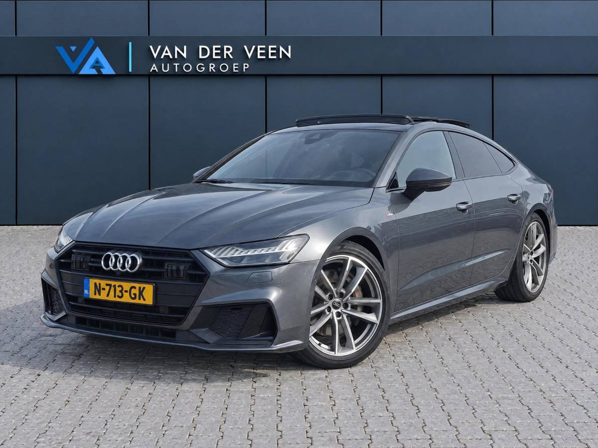 Audi A7 Audi A7 Sportback 55 TFSI quattro Pro Line S | Incl. 12 maanden garantie | Schuif/kantel panorama dak | 360° camera | Head-up display | Wegklapbare trekhaak | Matrix koplampen | Soft close | Memory zetels | Dode hoek detectie | Elektrische achterklep | Bowers & Wilkens | Standkachel |
