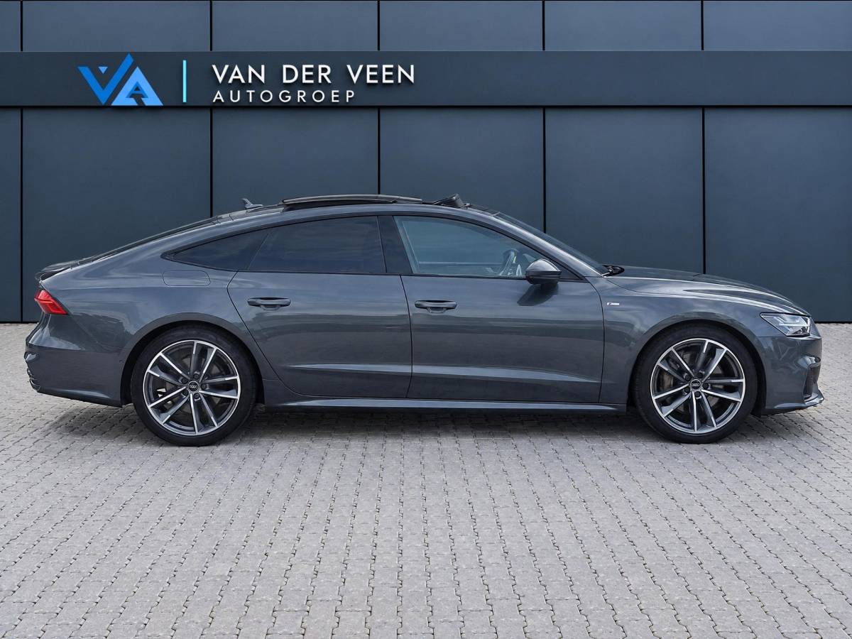 Audi A7 Audi A7 Sportback 55 TFSI quattro Pro Line S | Incl. 12 maanden garantie | Schuif/kantel panorama dak | 360° camera | Head-up display | Wegklapbare trekhaak | Matrix koplampen | Soft close | Memory zetels | Dode hoek detectie | Elektrische achterklep | Bowers & Wilkens | Standkachel |
