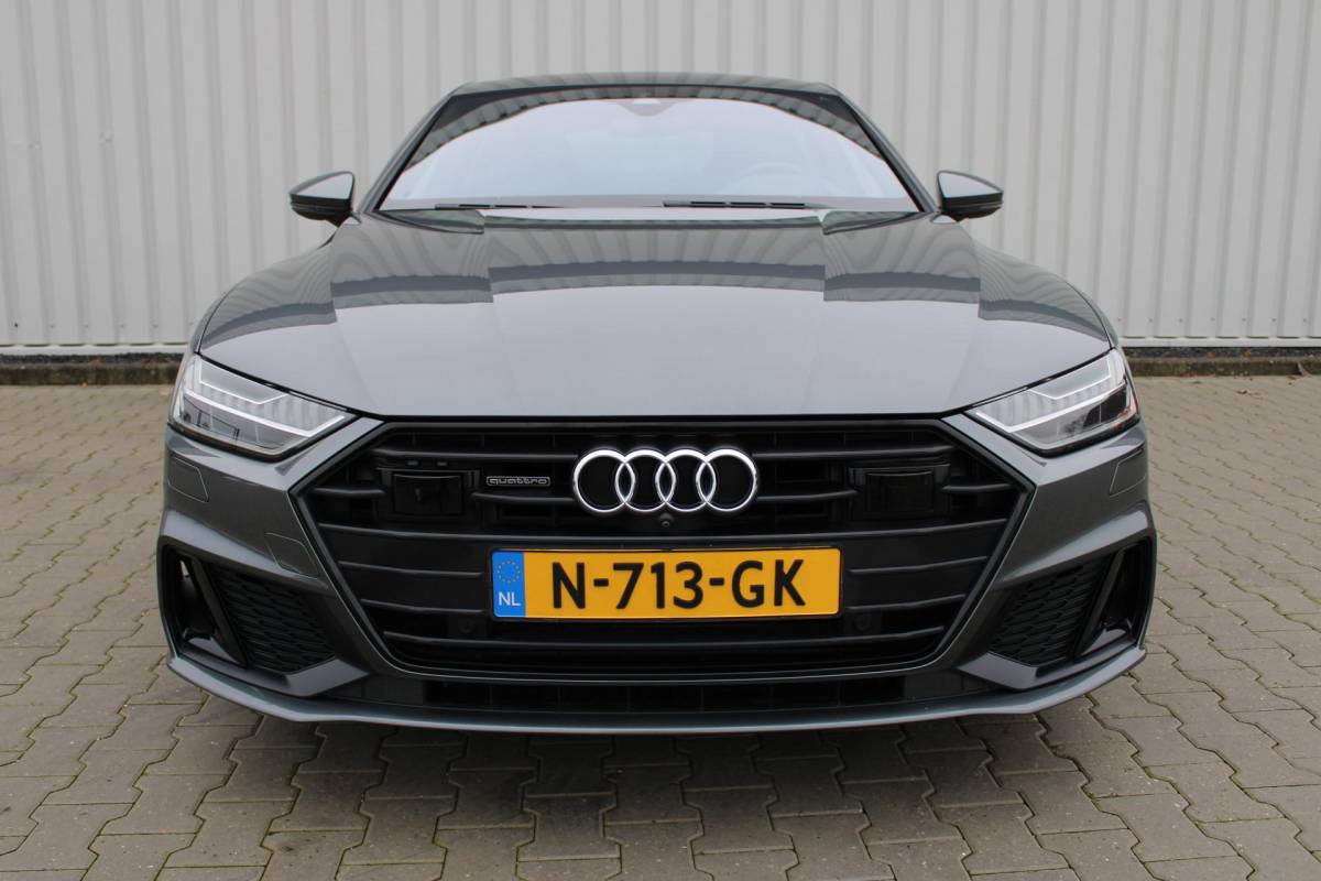 Audi A7 Audi A7 Sportback 55 TFSI quattro Pro Line S | Incl. 12 maanden garantie | Schuif/kantel panorama dak | 360° camera | Head-up display | Wegklapbare trekhaak | Matrix koplampen | Soft close | Memory zetels | Dode hoek detectie | Elektrische achterklep | Bowers & Wilkens | Standkachel |