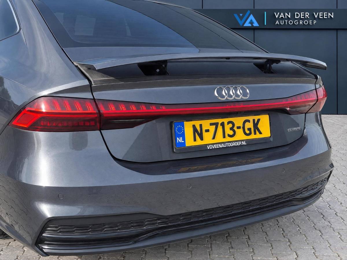 Audi A7 Audi A7 Sportback 55 TFSI quattro Pro Line S | Incl. 12 maanden garantie | Schuif/kantel panorama dak | 360° camera | Head-up display | Wegklapbare trekhaak | Matrix koplampen | Soft close | Memory zetels | Dode hoek detectie | Elektrische achterklep | Bowers & Wilkens | Standkachel |