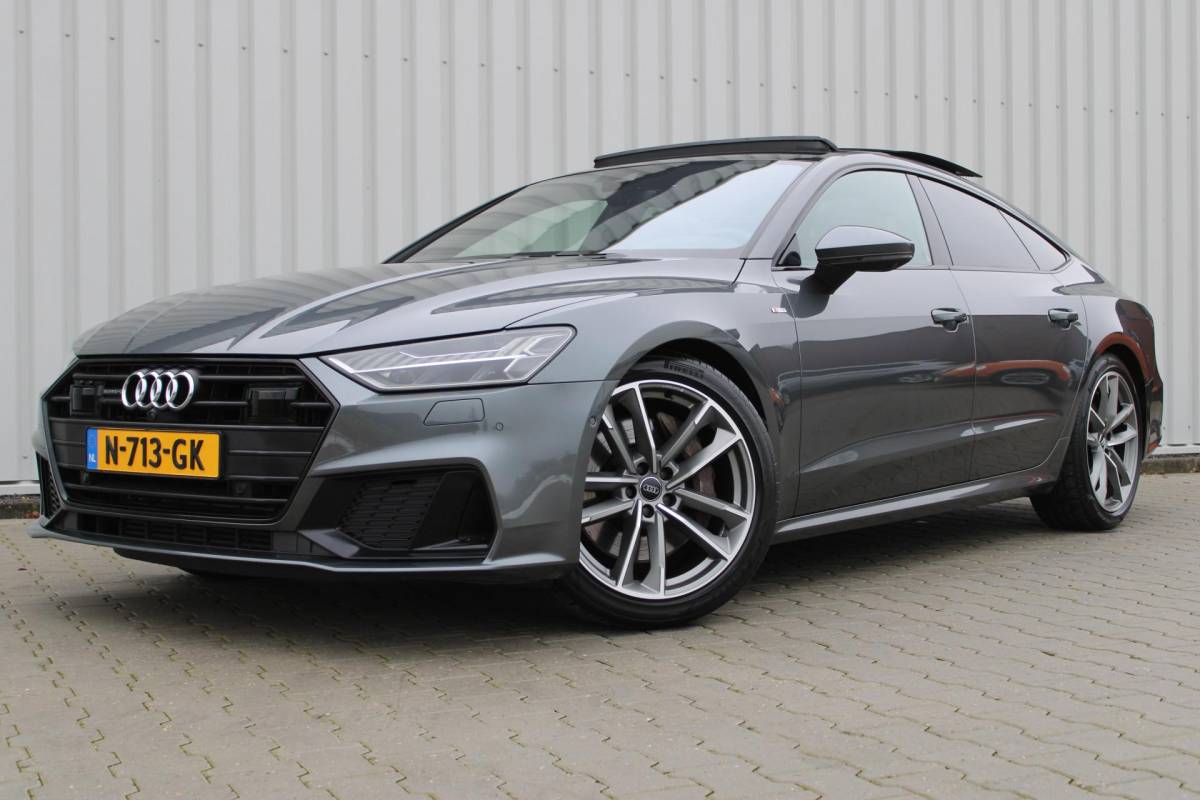 Audi A7 Audi A7 Sportback 55 TFSI quattro Pro Line S | Incl. 12 maanden garantie | Schuif/kantel panorama dak | 360° camera | Head-up display | Wegklapbare trekhaak | Matrix koplampen | Soft close | Memory zetels | Dode hoek detectie | Elektrische achterklep | Bowers & Wilkens | Standkachel |